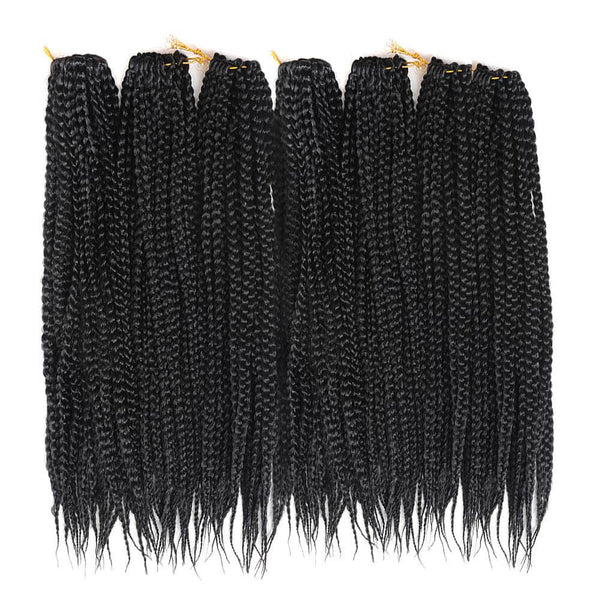 Senegalese Twist Crochet Hair Wave Box Braid With Curly End Synthetic  Extension