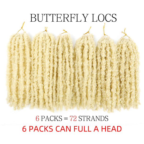 Butterfly Locs Crochet Braids 12 Inch 5 Packs Black with 1 Pack 613 Bl –  ROSEBONY