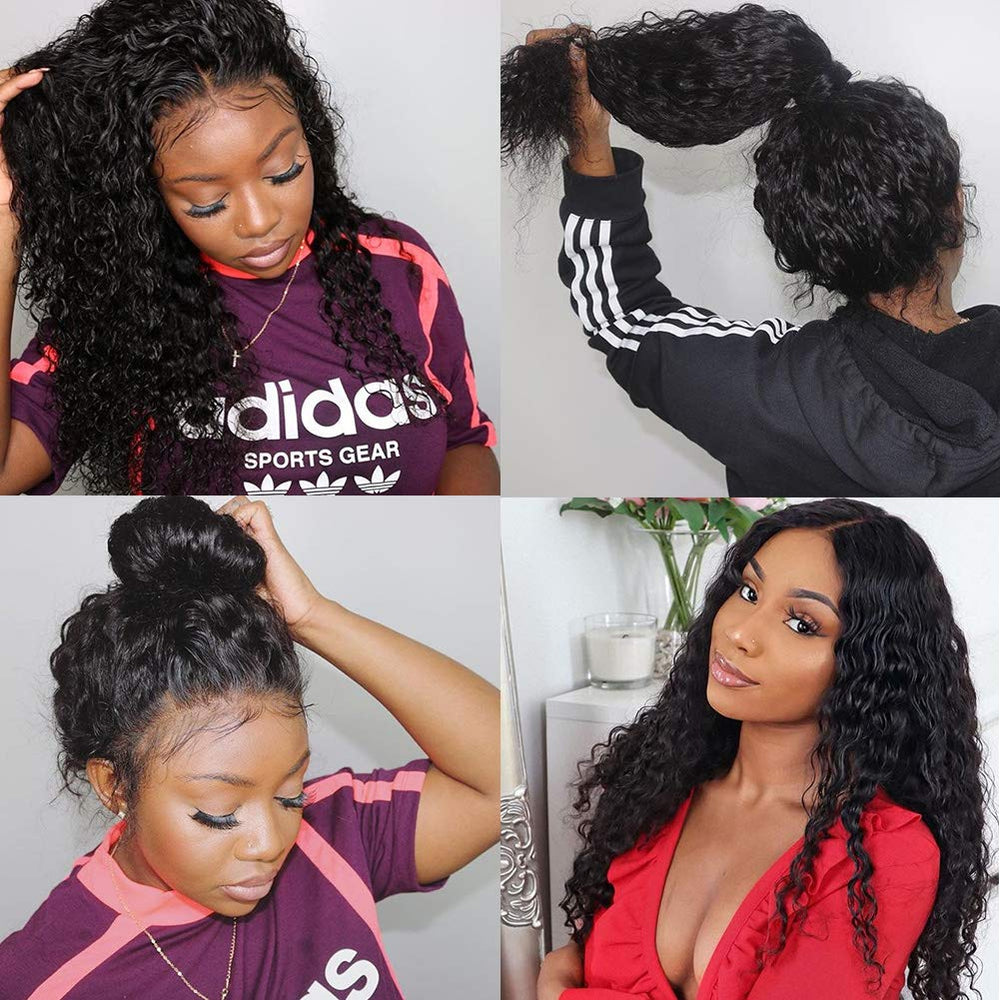 Deep Wave Lace Front Human Hair Wigs Wet And Wavy Glueless Wigs – ROSEBONY