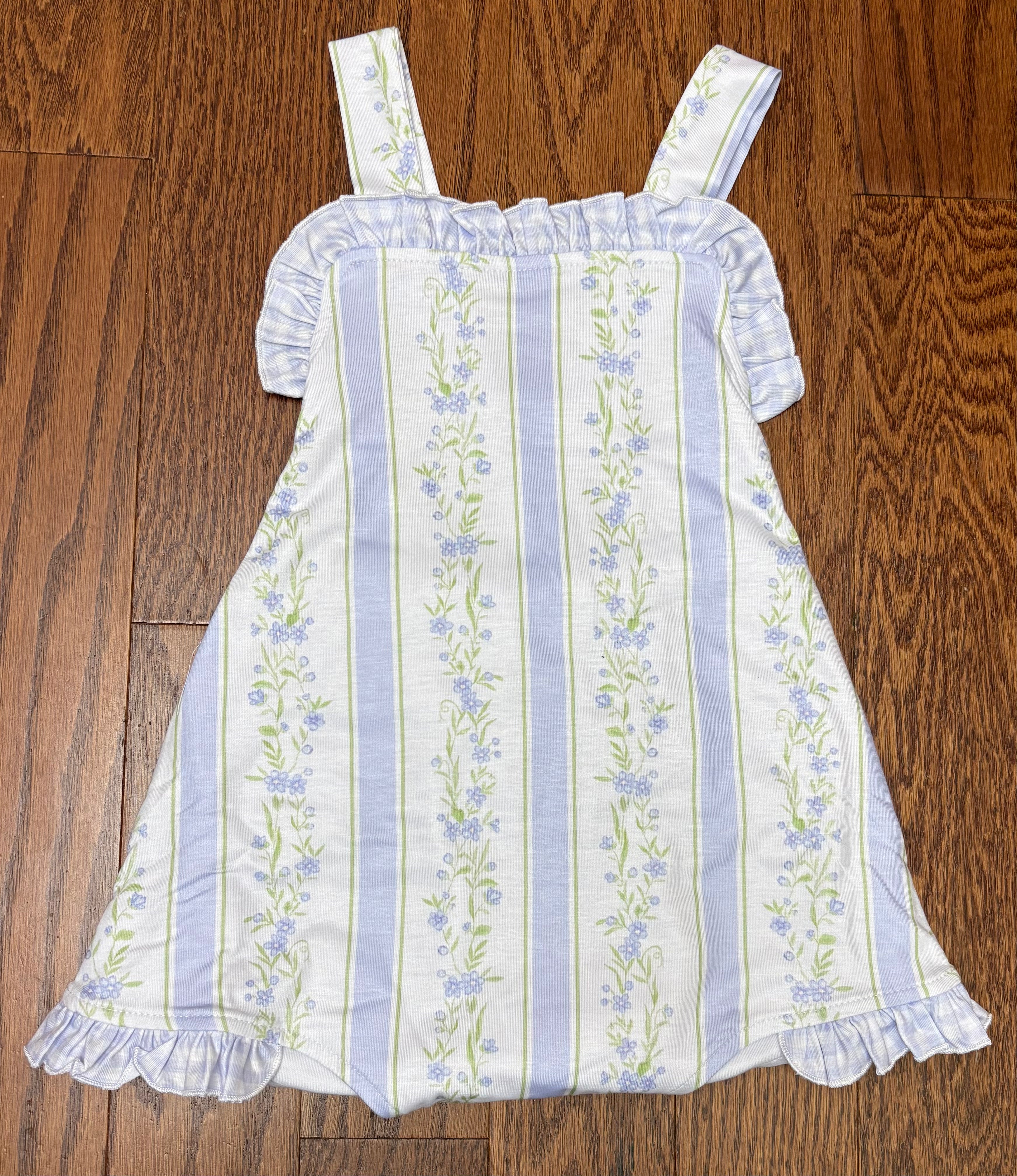 Green and Purple Floral Girl Sun Suit