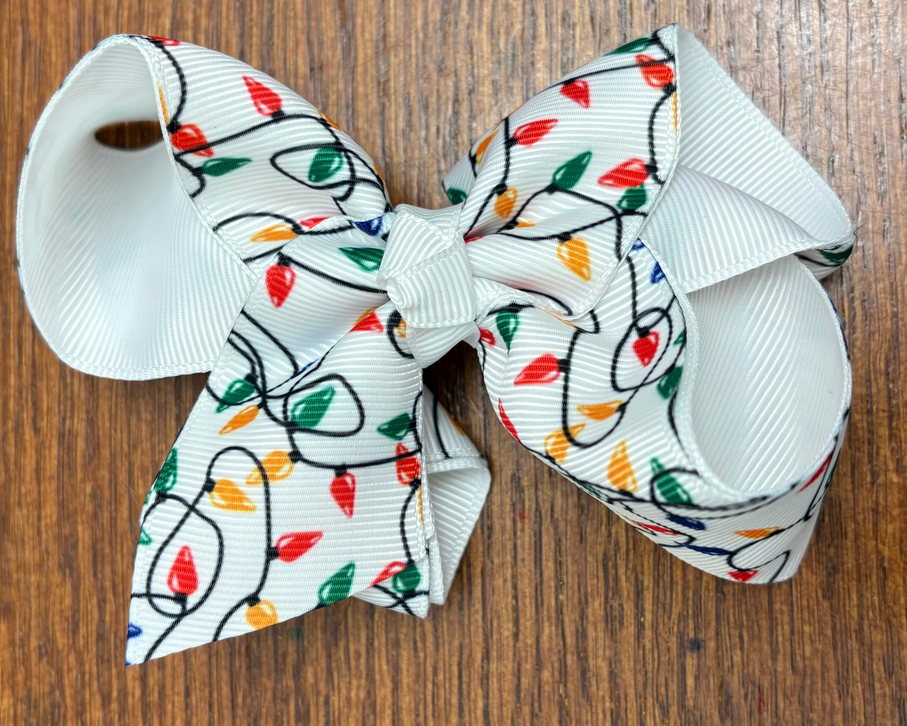 Christmas Lights Hair Bow
