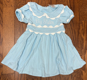 Blue Big Sister Dress - Maci&Madi: A Children’s Boutique 