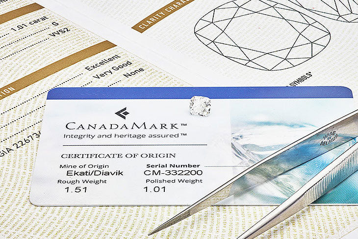 Canadamark certified diamonds