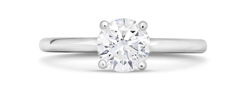 Round diamond solitaire engagement ring