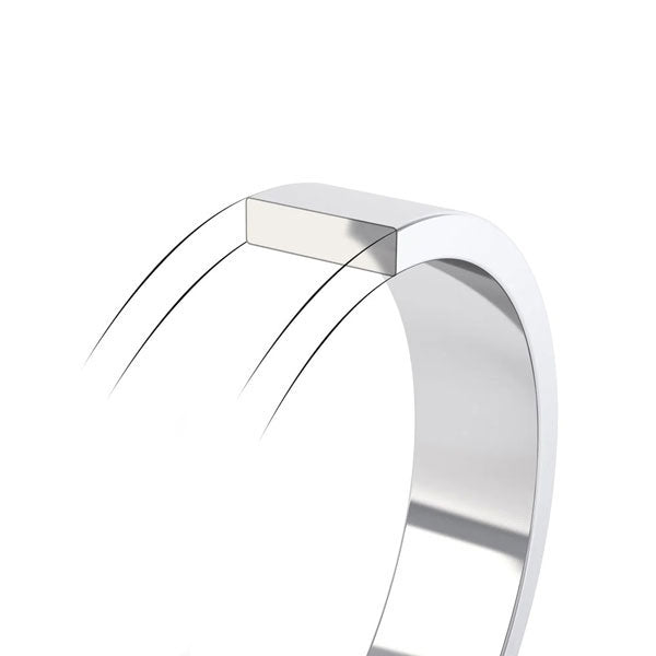 Flat wedding ring profile