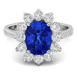 oval sapphire and diamond engagement ring