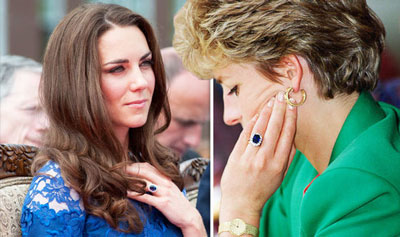 Kate Middleton and Princess Diana Engagement rings