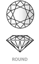 Round brilliant cut diamond