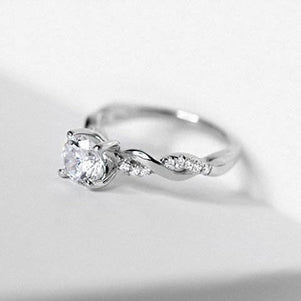 White gold engagement ring