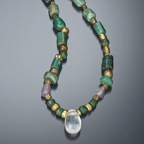 Ancient egyptian emerald necklace