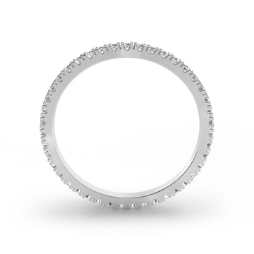 Alliance éternité avec diamant pavé