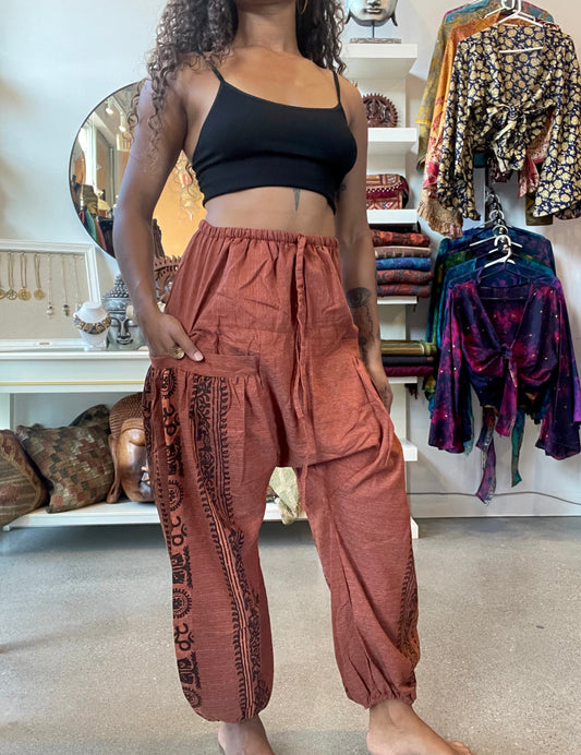 Kafiya' Flowy Harem Pants by Psylo Fashion