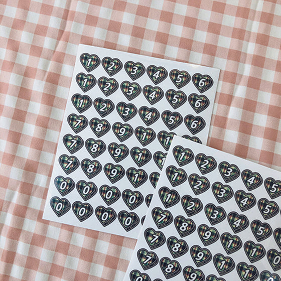 [Ddungchi] 3 versions Number Printing Sticker