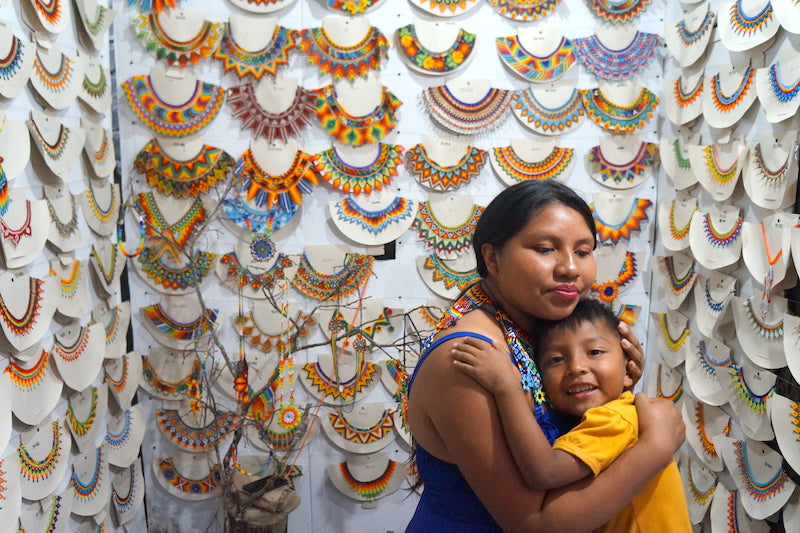 Embera indigenous handicrafts by Susana and her son.