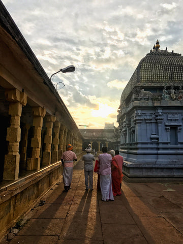 Worshipping on the Tamil New year