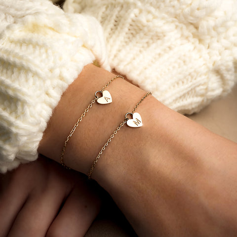 "Initial Heart" bracelet
