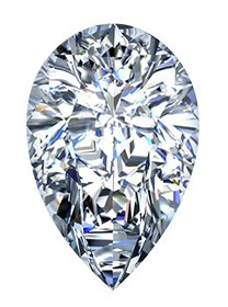 Pear cut of a diamond
