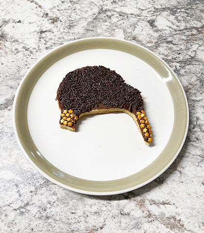 kiwi shaped cookie
