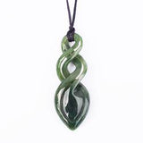 double twist greenstone necklace