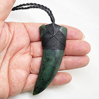 greenstone whale tooth necklace