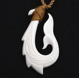 maori bone hook necklace