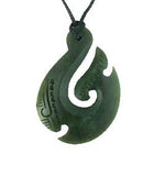 maori greenstone hook necklace