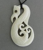 maori bone manaia necklace