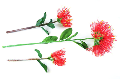 artificial pohutukawa flowers