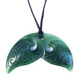 greenstone whale tail necklace