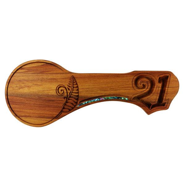 Rimu and Paua 21st Key with Koru Fern – ShopNZ