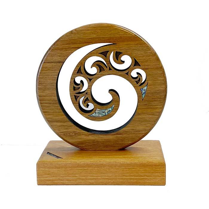 Maori Wood Carving Koru Design Trophy – ShopNZ