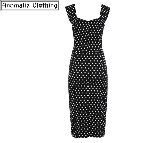Jill Polka Dot Pencil Dress in Black and White – Anomalie Clothing