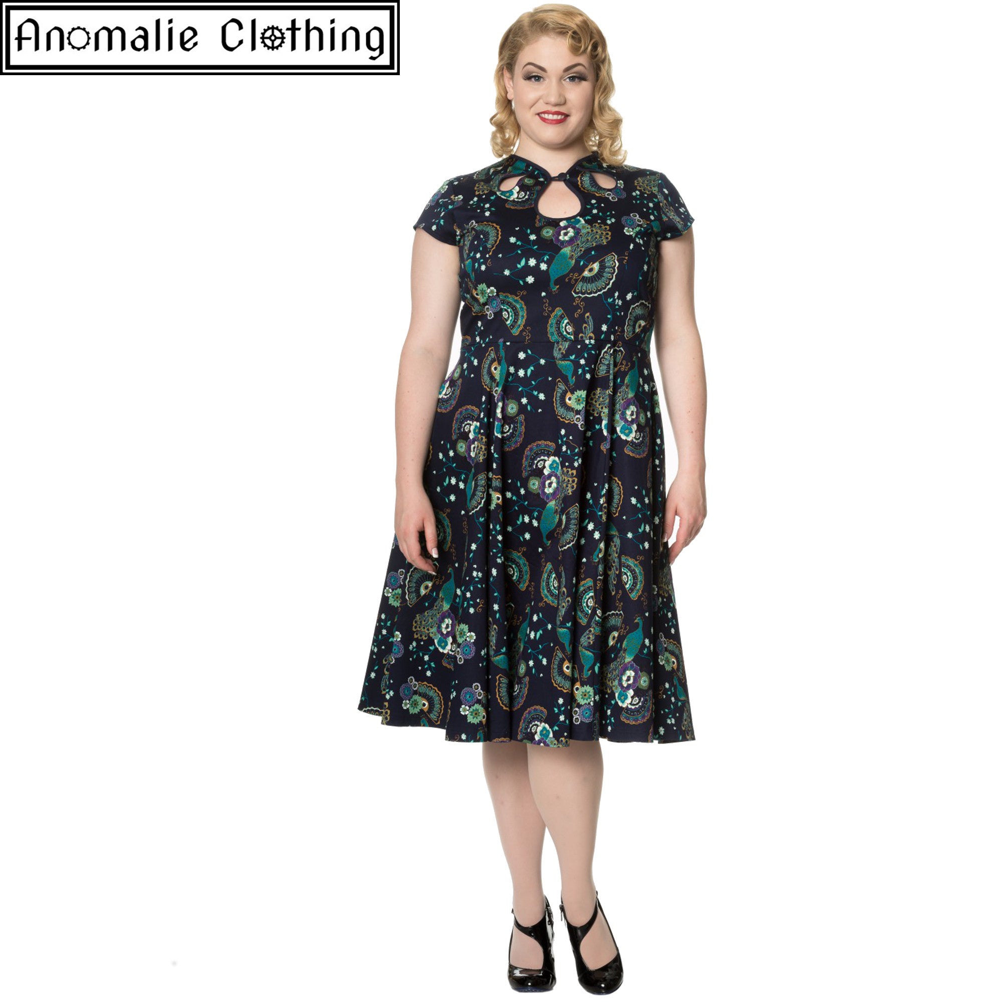 Banned Apparel Dancing Days Proud Peacock Cut Out Dress - Retro ...