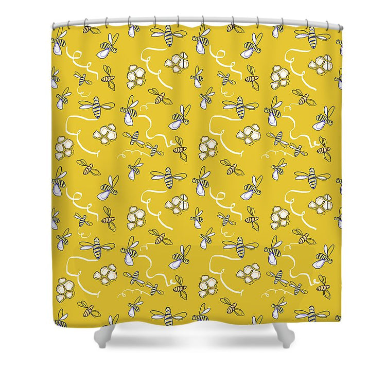 Honey Bees - Shower Curtain
