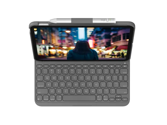 LOGITECH SLIMFOLIO | PAIR KEYBOARD WITH IPAD VIA BLUETOOTH  LE | SLIM FOLIO FOR IPAD (7TH, 8TH, & 9TH GEN) | KEYBOARD