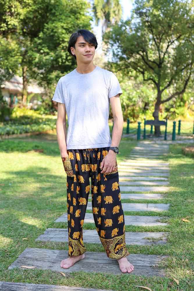 Marble Elephant Men's Elephant Pants in Olive – Harem Pants