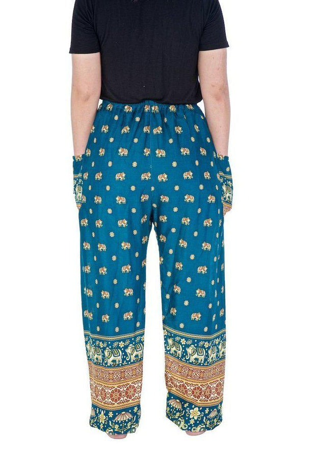 Drawstring Harem Pants - Thai Elephants Pattern – TASPA The