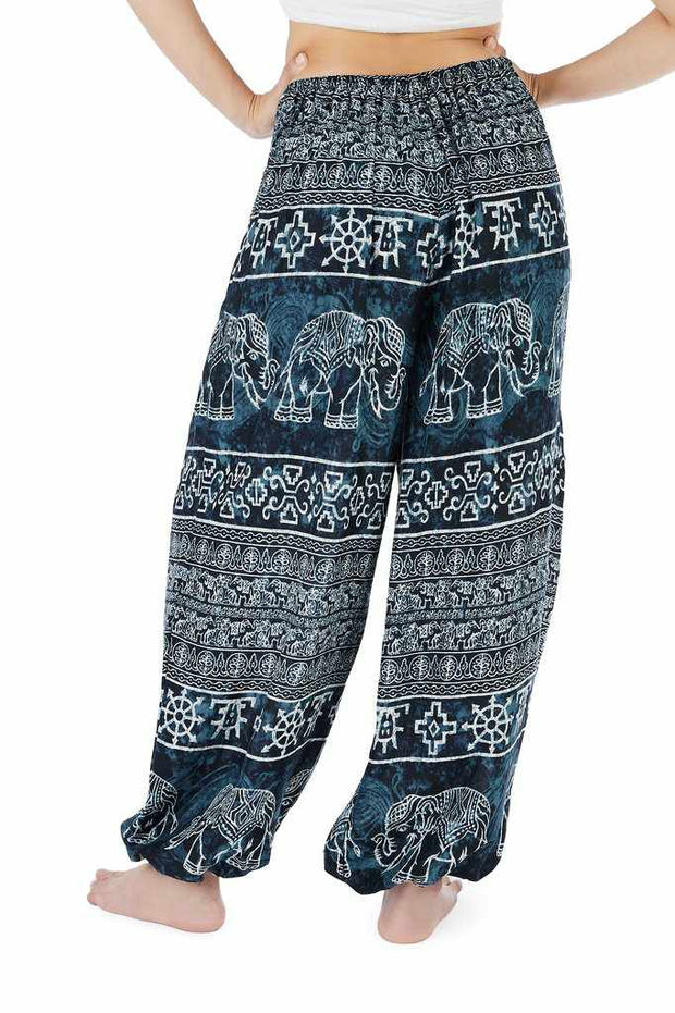 Hippie Pants Women Bright Teal Harem Pants Boho Trousers Small to Plus  Sizes Hippy Trousers Girls Festival Thai Pants Elephant Print -  Canada