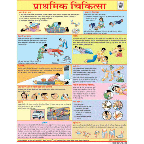 FIRST AID (HINDI) CHART SIZE 45 X 57 CMS