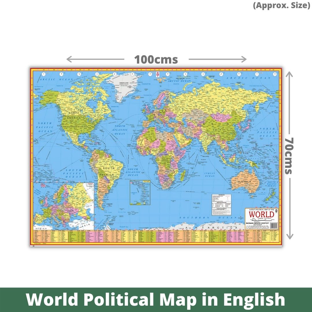 Set of 7 Maps and charts- India Political, Physical | World Political,