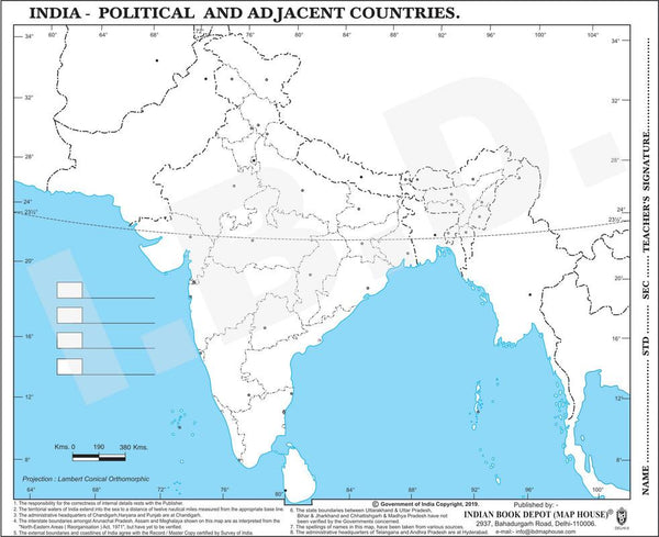 Political Map Of India Indian Book Depot Vrogue Co   India Pol Big Outline Grande 