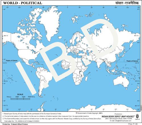 world political map outline