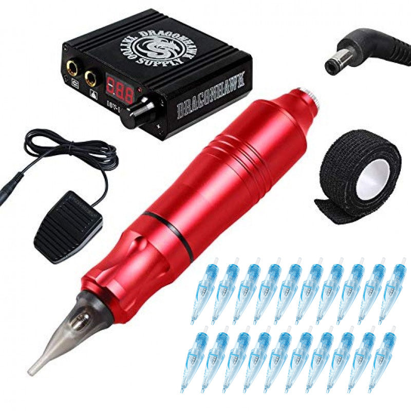 Dragonhawk Cartridge Tattoo Machine Kit Pen Rotary India  Ubuy