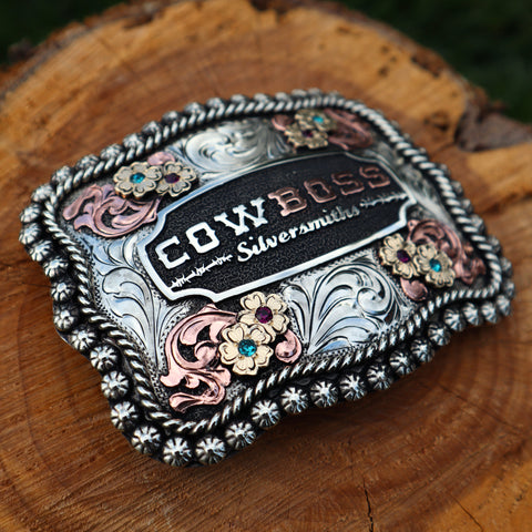 Custom Belt Buckle by Cowboss Silversmiths