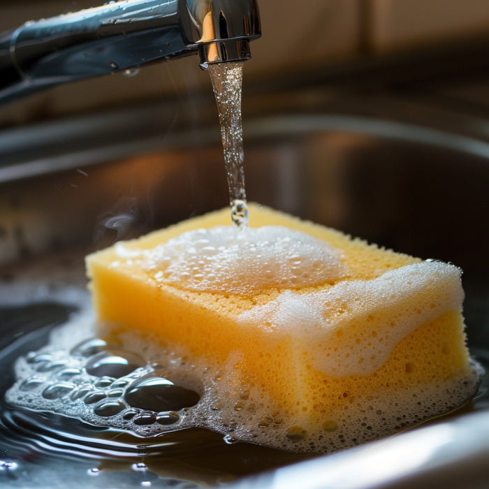 hobbit87_A_kitchen_sponge_washed_with_hot_water_and_soap_in_the_15e578c0-884c-42c3-832b-1582f6210fa0.webp__PID:bcb05816-b286-4be0-b6a2-003ab1e0dd18