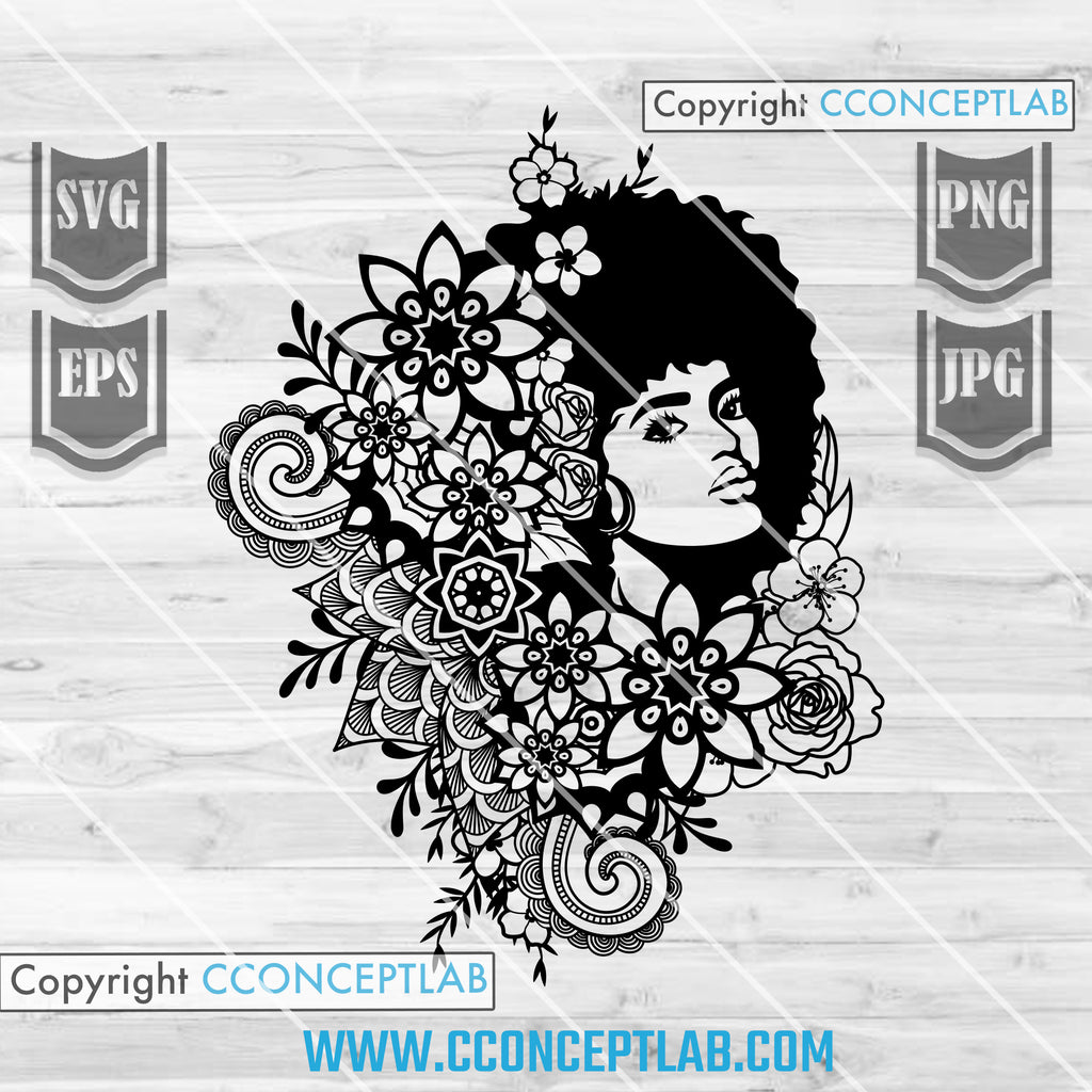 Download Cconceptlab Afro Woman Mandala Cconceptlab