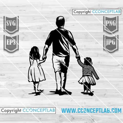Free Free 102 Clipart Dad Walking With Son And Daughter Svg SVG PNG EPS DXF File