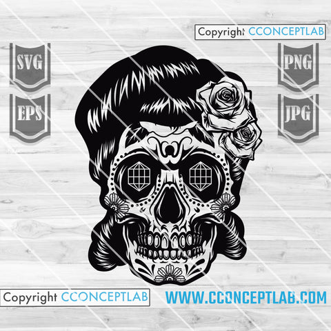 rockabilly sugar skull