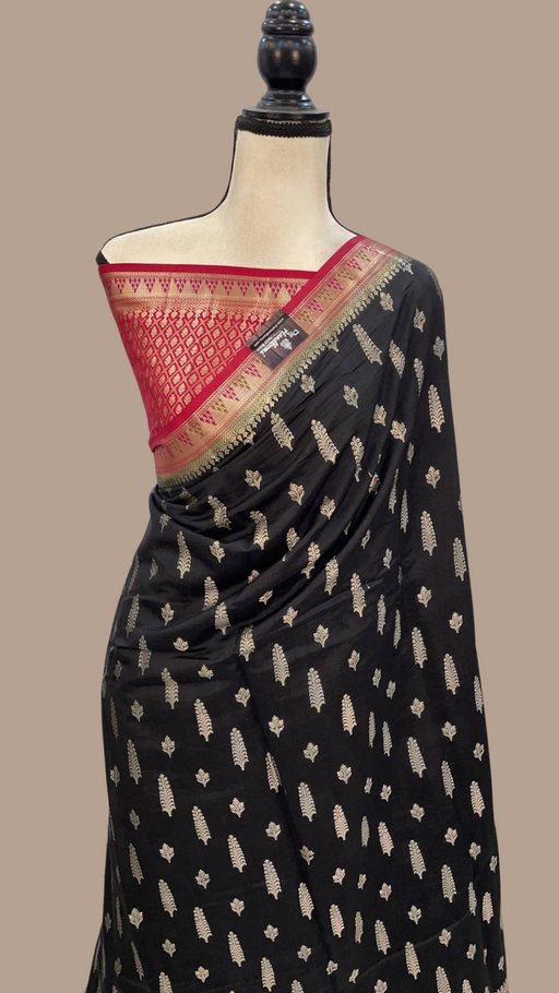 Chiniya Silk Upada Sari with Jaal work - Wine | | Chiro's By Jigyasa