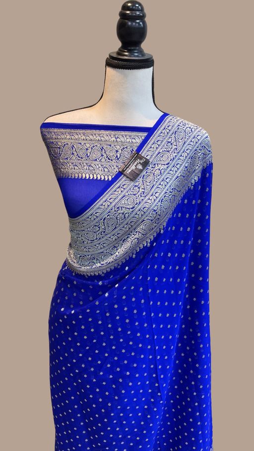 Buy Blue Pure Silk Handwoven Gul Banarasi Saree For Women by Pinki Sinha  Online at Aza Fashions.
